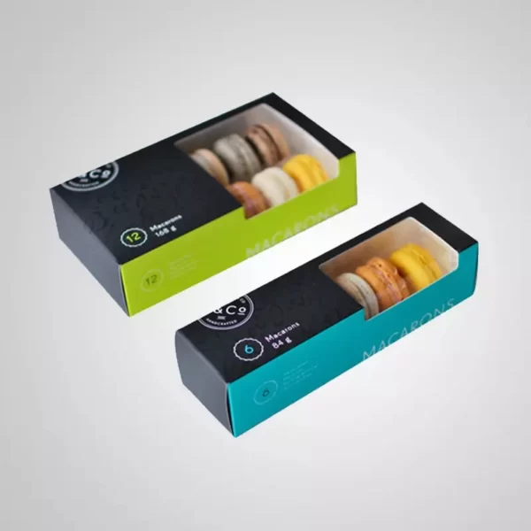custom macaron packaging by style